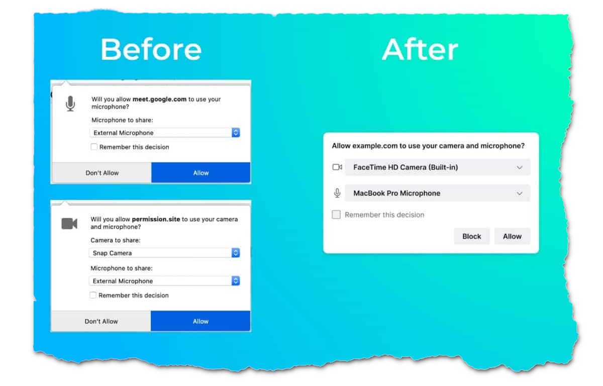 Two notification pop-ups before, and a single merged one after